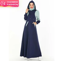 

9270#2019 New arrival kaftan dresses plus size autumn winter islamic sportswear dress for women duabi abaya