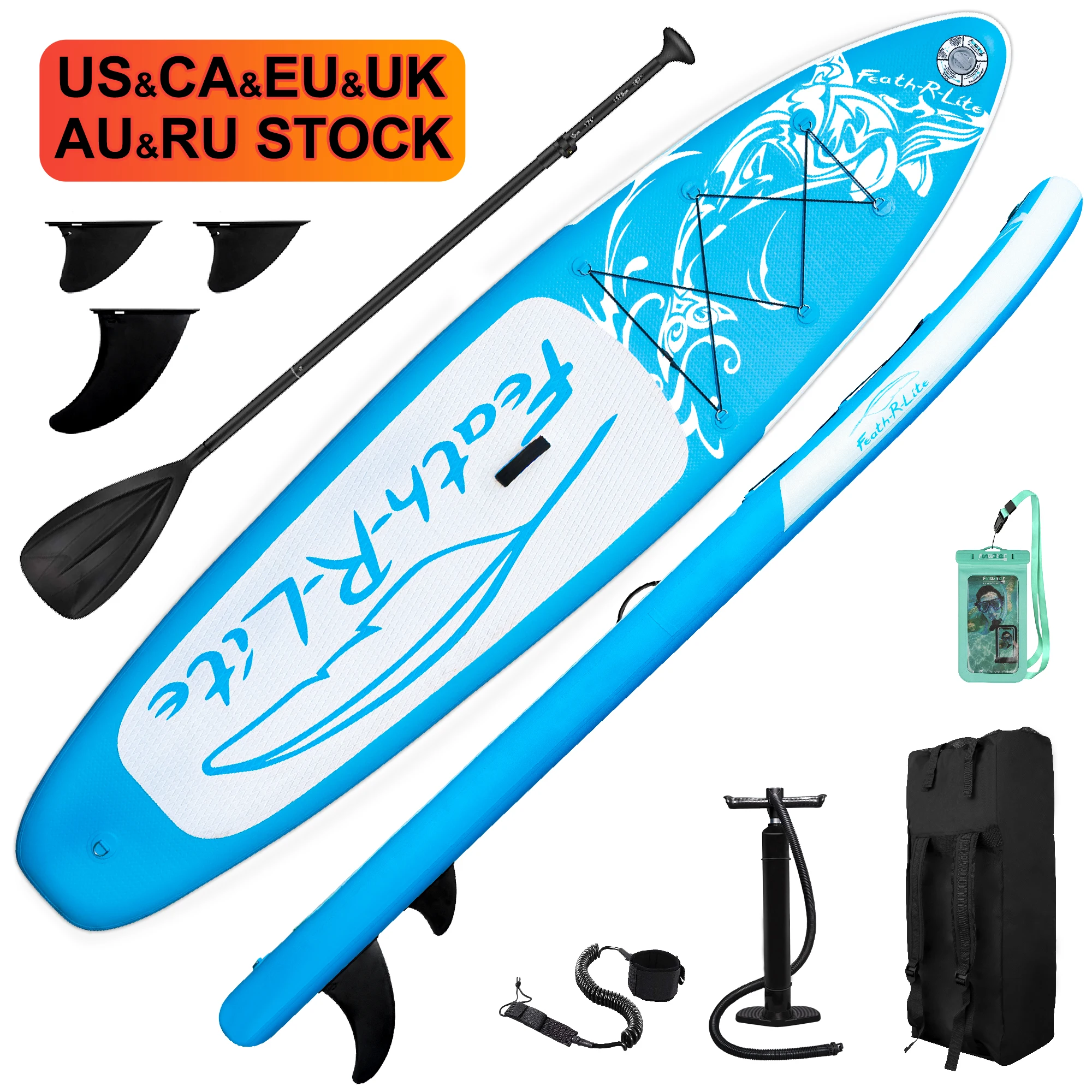 

FUNWATER Dropshipping OEM sup transparent stand up paddle board buy tabla paddle surf wake surfboard wake surf