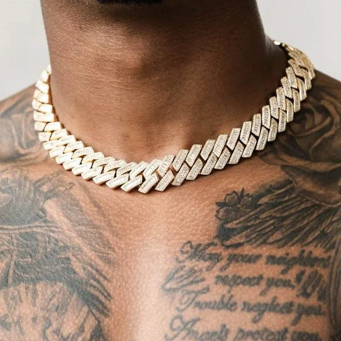 

iced out bling hip hop jewelry micro pave 5A cubic zirconia cz big heavy cuban link chain men necklace