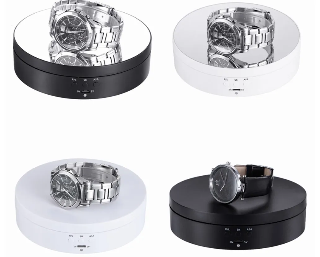 

360 Degree Round Rotating Turntable Display Stand Photography Accessories Studio Shooting Photo Backdrop Stand