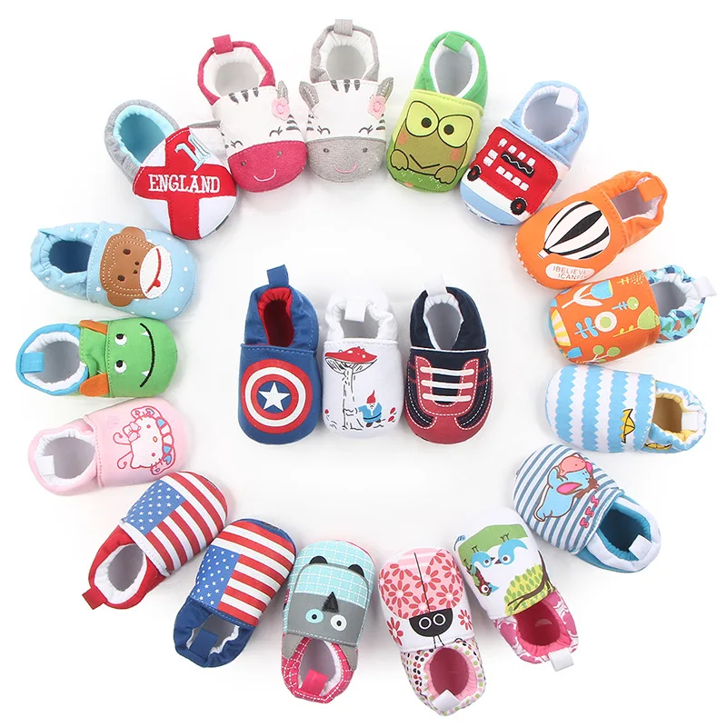 

P108083 Wholesale Trendy Infant Casual Cotton Shoe Anti-slip Baby Girls walking soft sole leather shoes first walking shoe