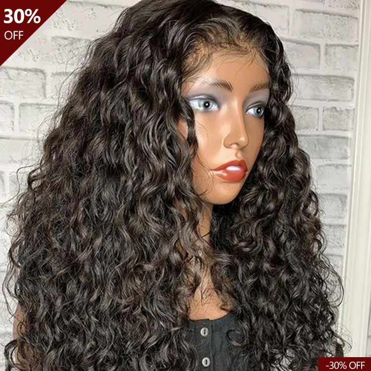 

Grade 10A Virgin Human Hair Swiss Lace Natural Curly Lace Front Grade 12A Ready to wear 360 lace human hair wig, Natural colors human hair wigs