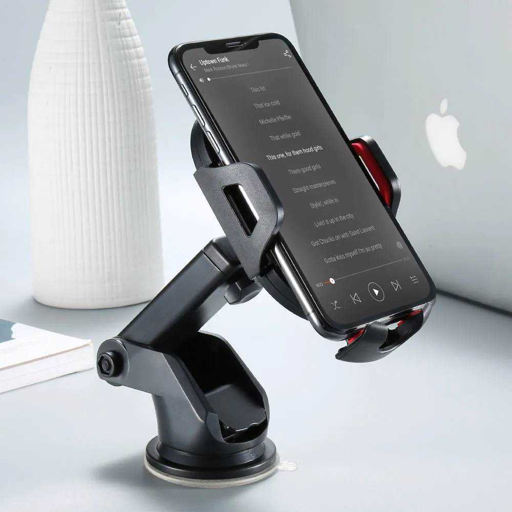 

Free Shipping 1 Sample OK Universal Car Mount Suction Cup Cellphone Stand Carbon Fiber Mobile Cell Phone Holder