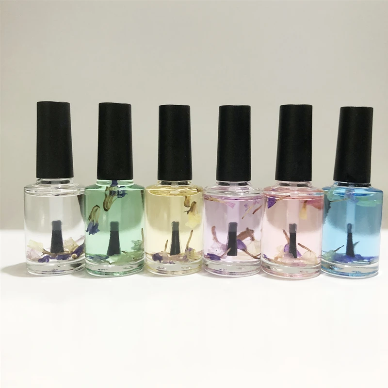 

Customized Private Brand High Quality Nail Cuticle Oil For Nail Care With Dried Flower, 6 colors