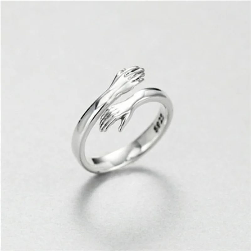 

Love Hugs Lovers Rings Korean Version Open Couple's Ring, Picture