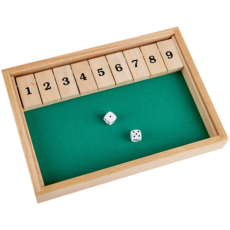 

Pin Toy Wooden Shut The Box 12 Dice Game Board Classic Tabletop Version of The Popular English Pub Game