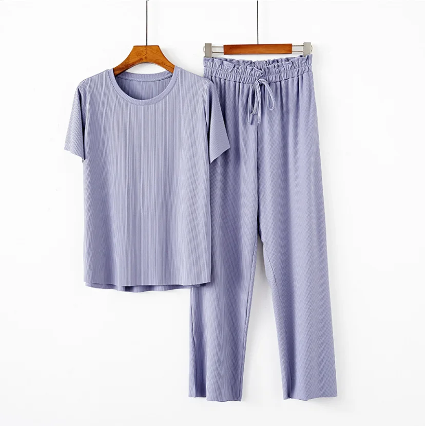 

factory cheap price cotton ladies 2 piece short pyjamas and women pajamas sleepwear, Photo colors