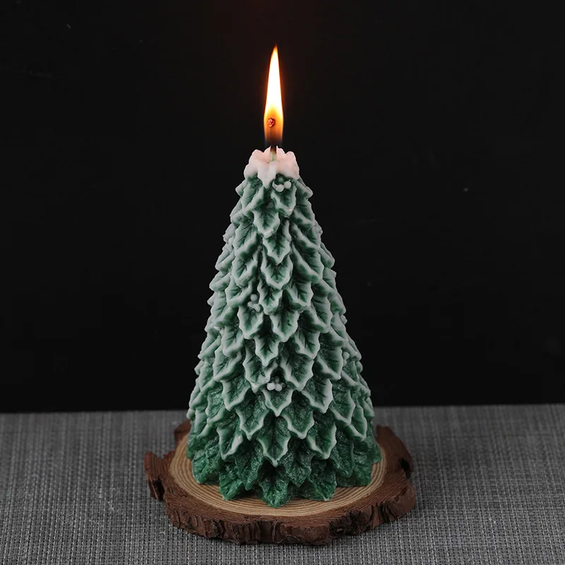 

FO258 New Christmas tree candle mold pine Christmas winter aromatherapy decoration candle silicone mold