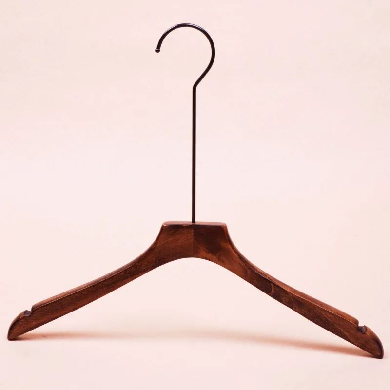 

Shop Display Long Neck Flat Head Wooden Dress Hanger With Notches
