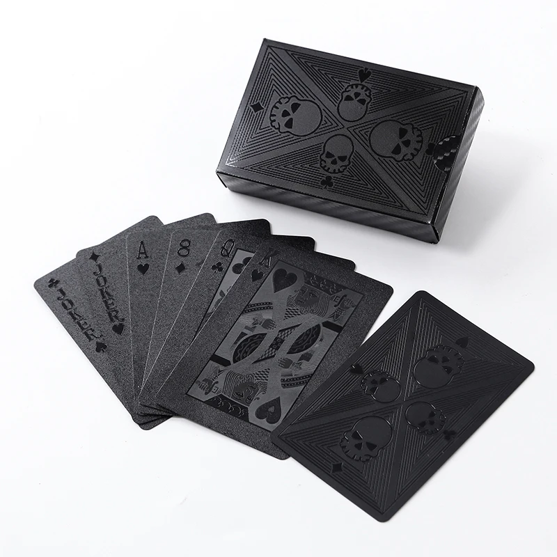 

Custom printing Black Foil Plastic waterproof Playing Cards, Cmyk