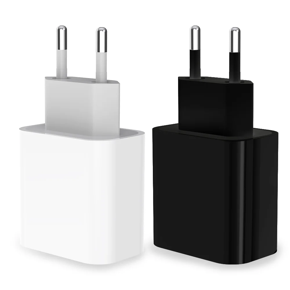 

EU/US/UK Mobile Phone Wall Charger Cable Adapter 18W USB C PD Charger For Apple, White