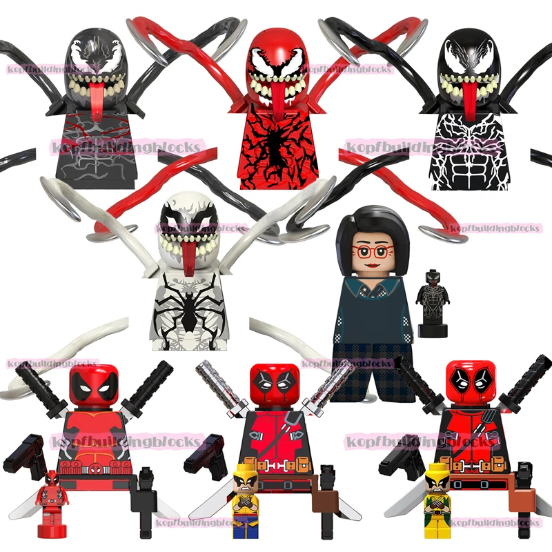 

TV6203 Super Heroes Dead Riot Anti Venom Carnage Mrs. Chen Pool Mini Bricks Assemble Building Block Figure Plastic Collect Toy