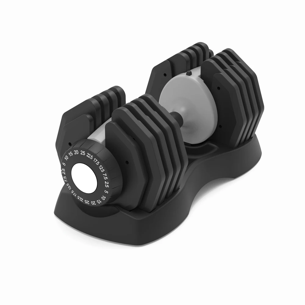 

Fitness Weight Gym Adjustable Dumbbell 25kg/55.1lb with 2.5 increments from 2.5-25 kg 5 Year Warranty