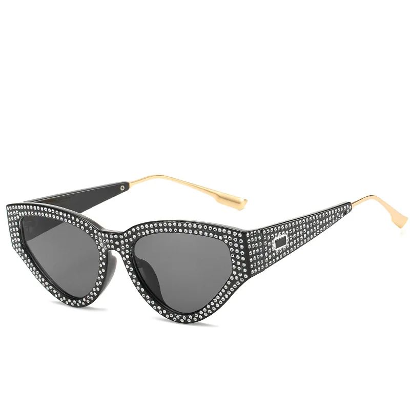 

2021 Occident Star Style Trendy Cat Eye Diamond Frame Sunglasses For Women, 7 colors