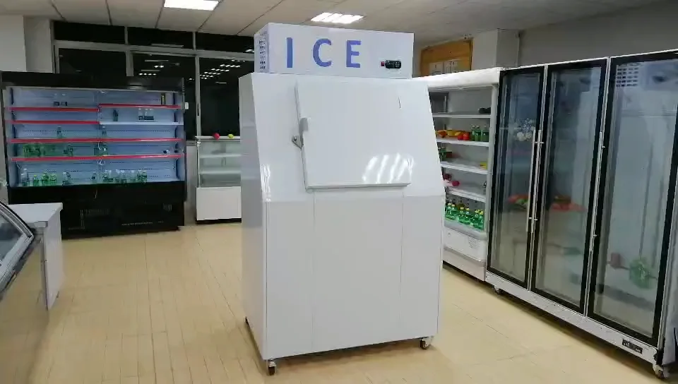 60 100 Cubic Feet Capacity Solid Door Bagged Ice Box Vending Machine