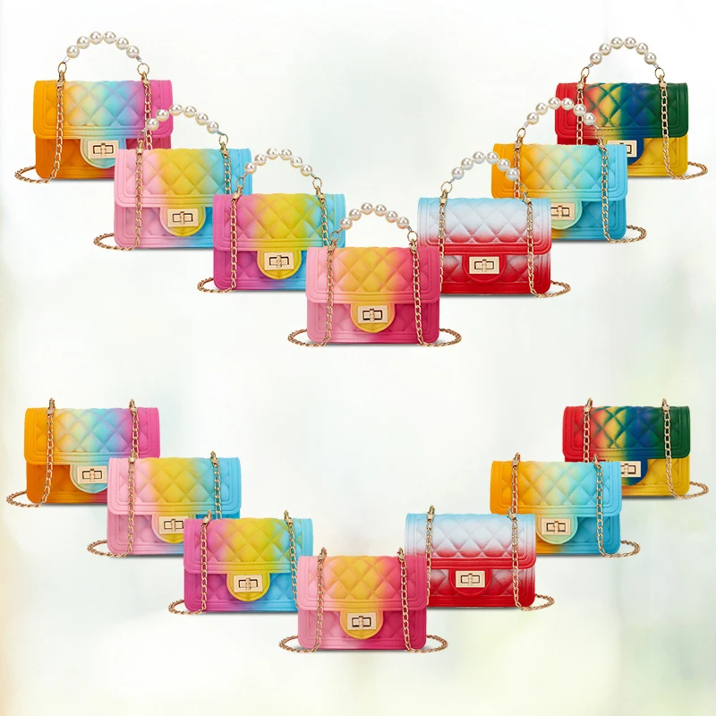 

2021 Acrylic Chain Mini Bags Jelly Purse Women Hand Bags Ladies Purses And Handbags