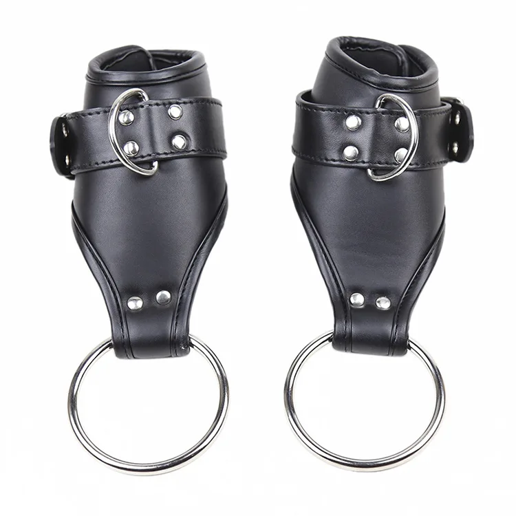 PU Leather Hanging Bdsm Handcuffs Fetish Bondage Restraints Suspension Hand Wrist Swing Cuff Adult Sex Toys For Couples