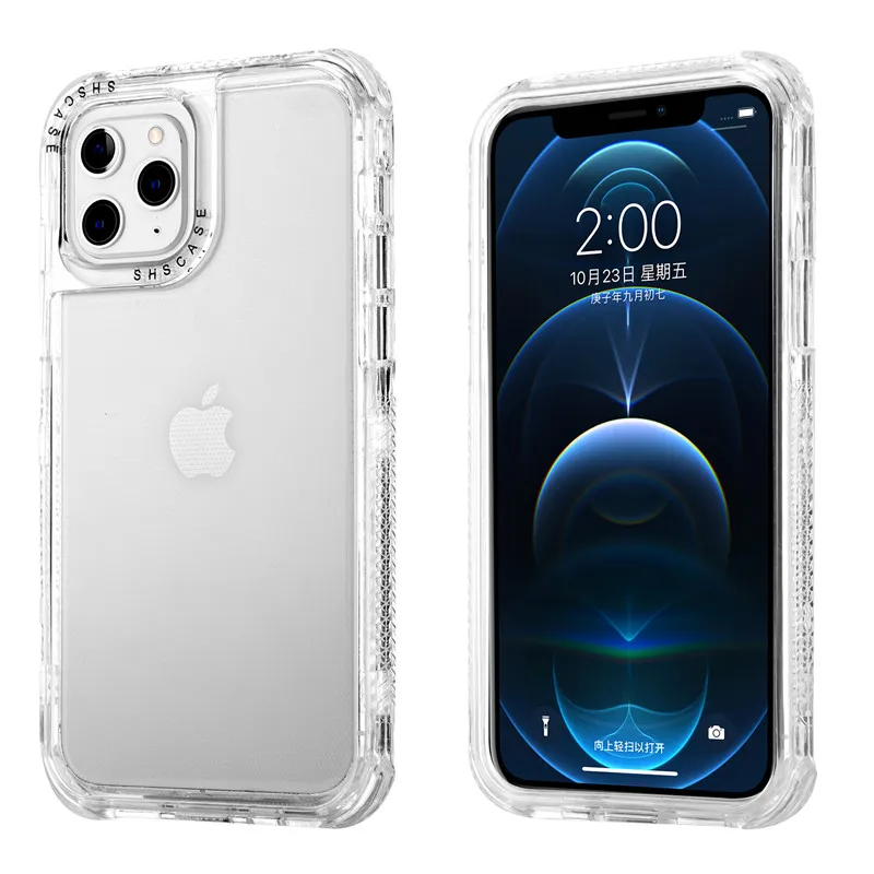 

Laudtec Hybrid TPU PC Phone Case For iPhone 13 Pro Max Crystal Clear Shockproof Case Back Cover For iPhone 13 12 11 Pro Max, 5 color