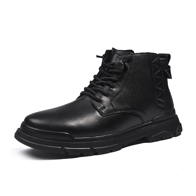 

Design Shoes New Leather High-Top Shoes Buckle Fashion INS Catwalk Men's Shoes Martin boots