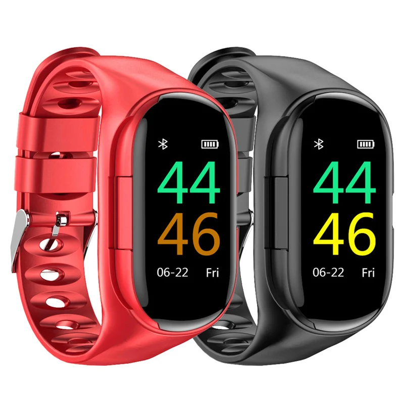 Multi function wearable smart watch with tws earphone  Heart Rate Blood Pressure Monitor Sport Smart Band Watch