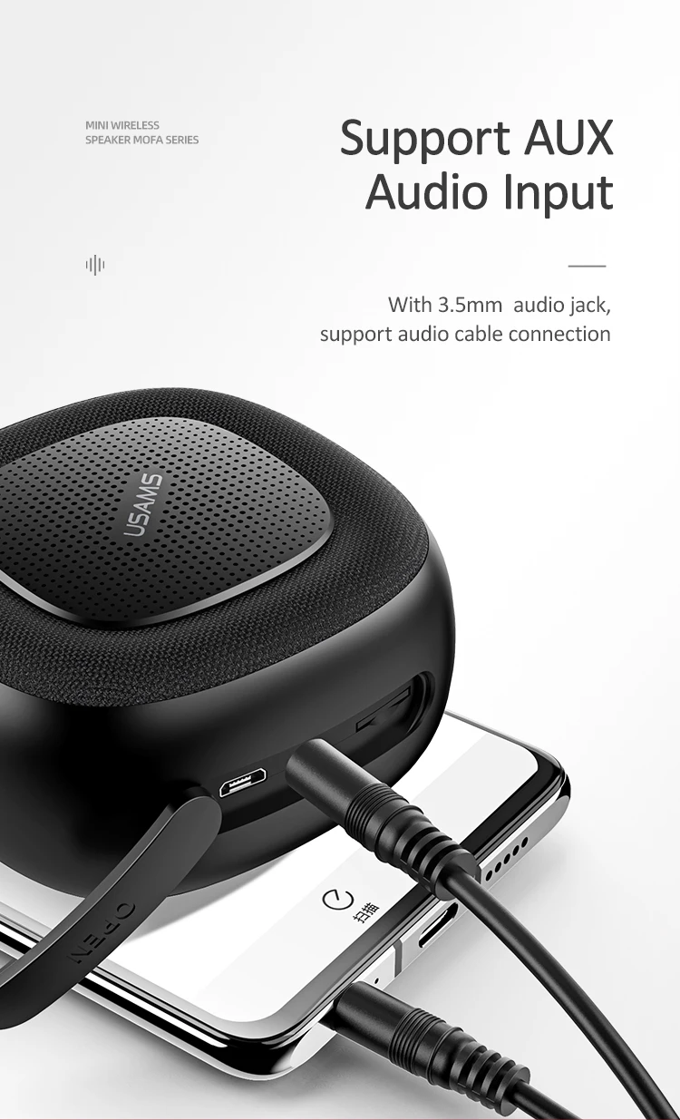 USAMS Mini and Portable Wireless Speaker Loudspeaker Hands-free Calling Wireless Speaker - ANKUX.COM