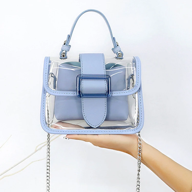 

Wholesale candy cross body ladies hand bag purse women transparent clear jelly bags handbags