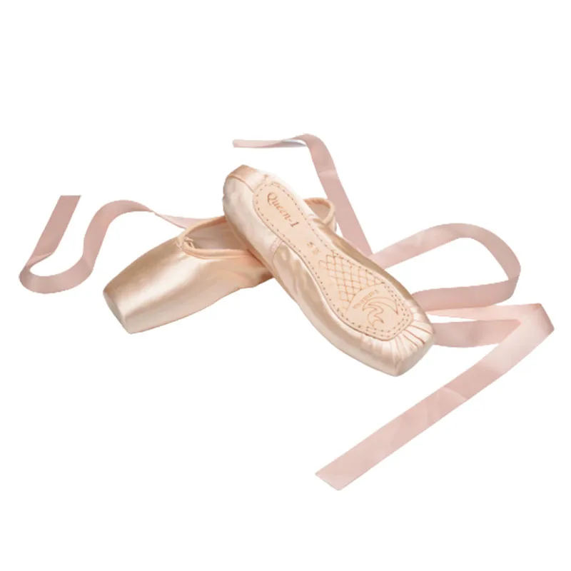 

Factory Wholesale girl Price Satin Toes Hard Bottom Breathable Dancing Practice Pointe Shoes Ballet, Champagne