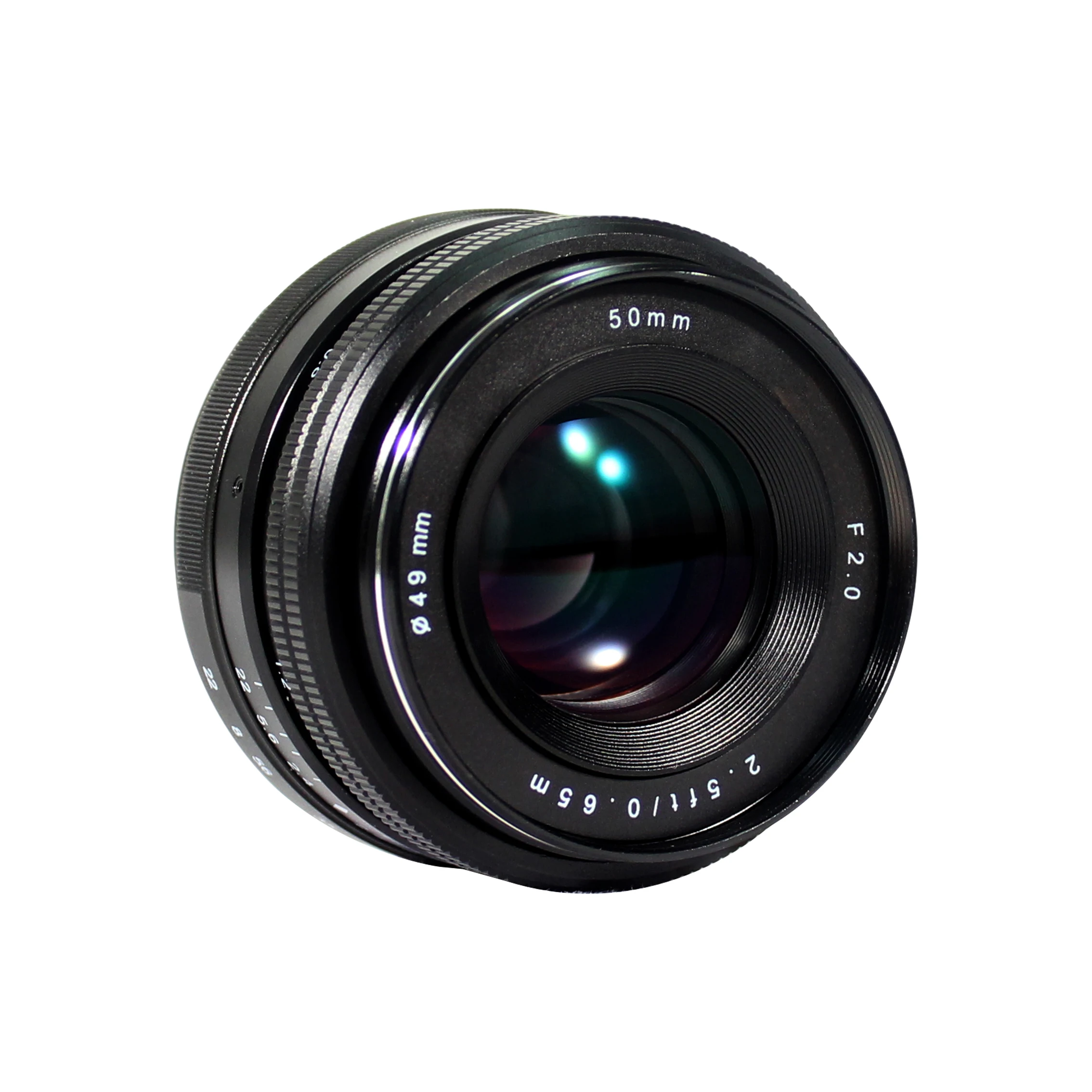 50mm f2.0 portrait lens fixed-focus camera lens manual microlens
