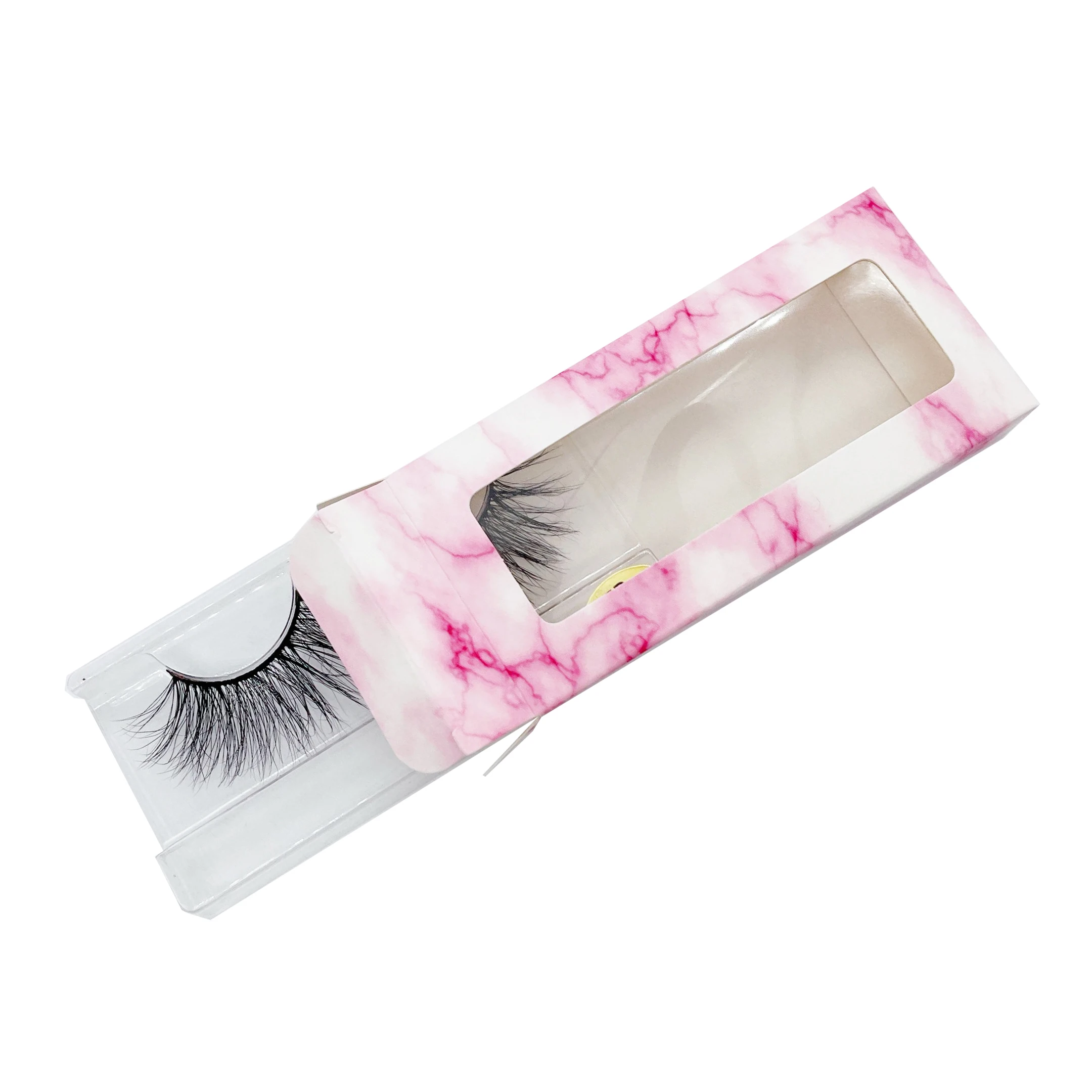 

lash vendor wholesale 3d eyelashes with unique eyelash packaging box, Black color