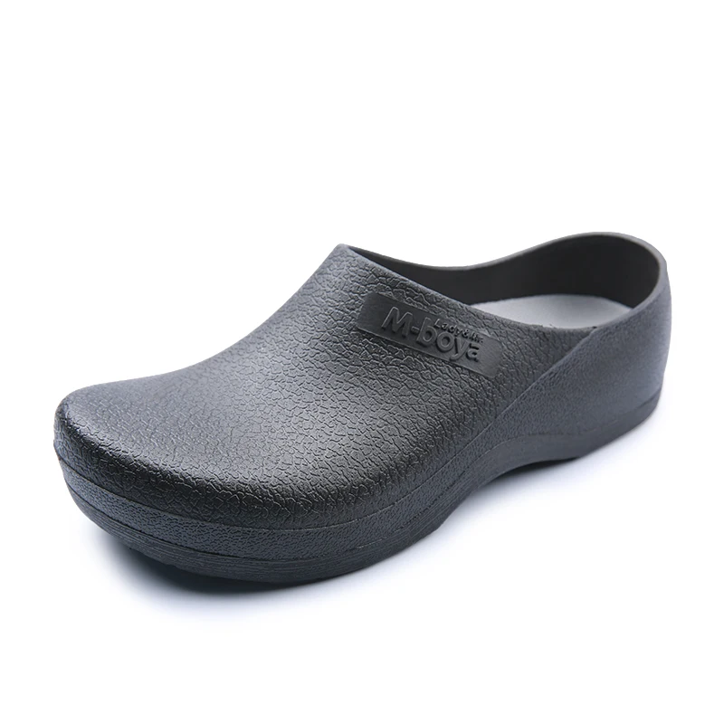 

Hotel Kitchen Clogs Non-slip Chef Shoes Casual Flat Work Shoes Breathable Resistant Kitchen Cook Working Shoes, Black