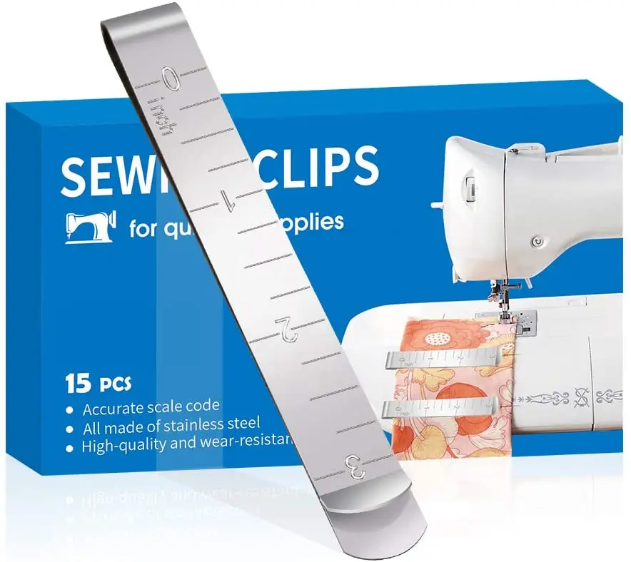 

3-inch measuring ruler DIY sewing fixed mark stainless steel sewing clip