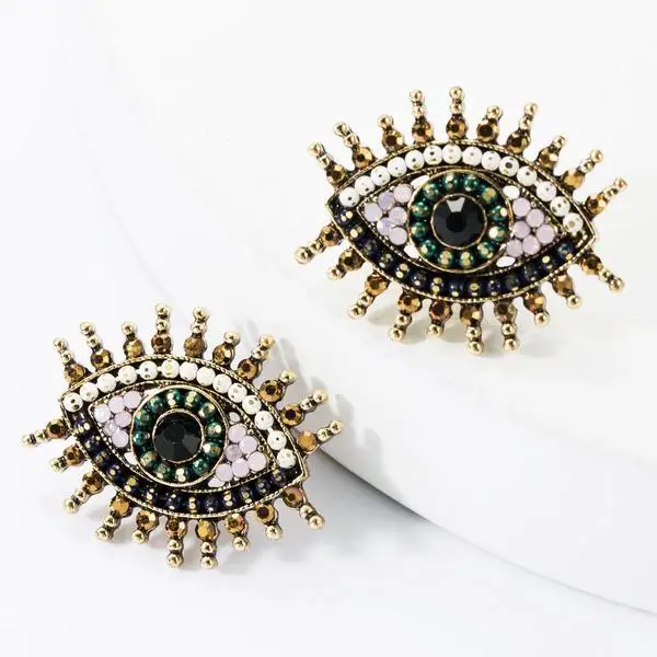 

Fashion Jewelry Design Colorized Eye Statement Earrings For Women 2019, Picture