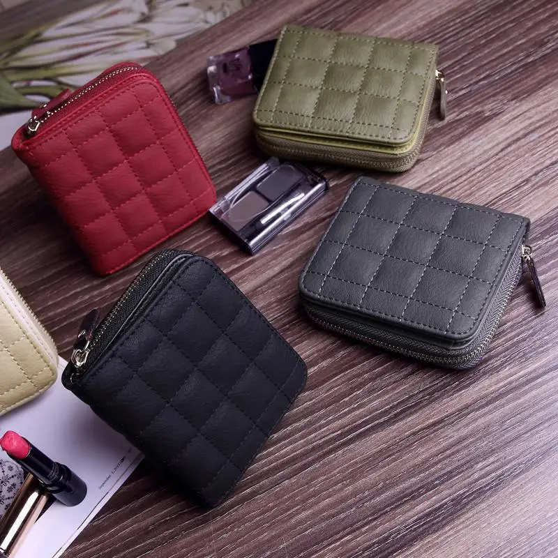 

Promotion High Quality 2021 New Fashion Ladies Mini Wallet Zipper Coin Purse Female Bag Custo Minimalist Card Wallet Women, 6 colors