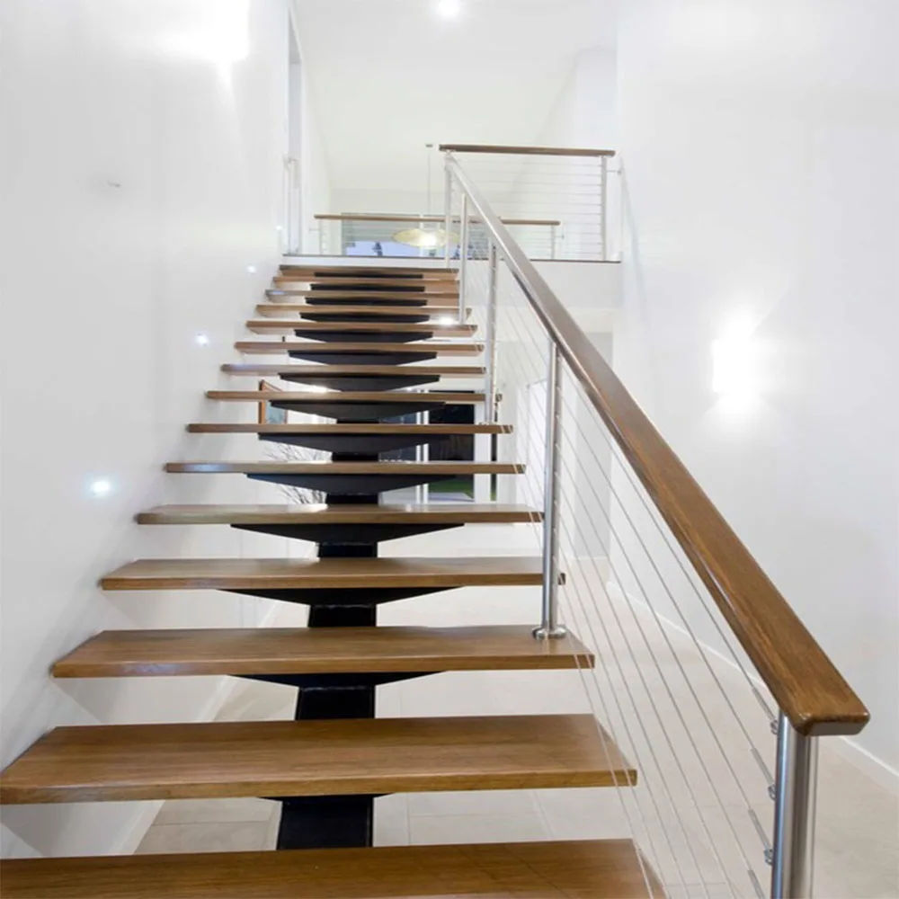 Residential Indoor Cantilevered Wooden Staircase Design - Buy ...