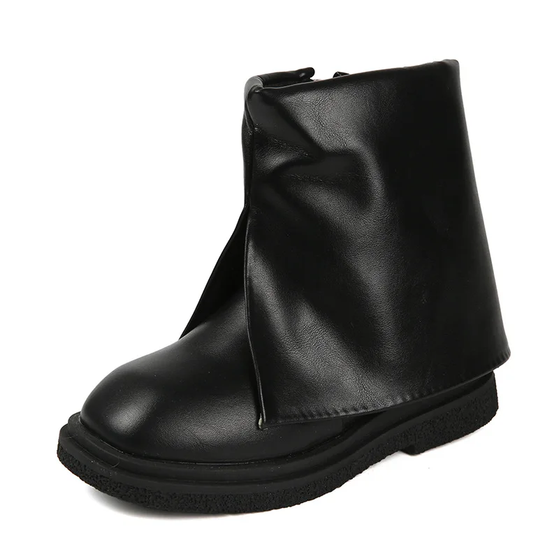 

Black kids rubber boots western pu leather cowgirl boots fashion designer children's boots botas pare ninos