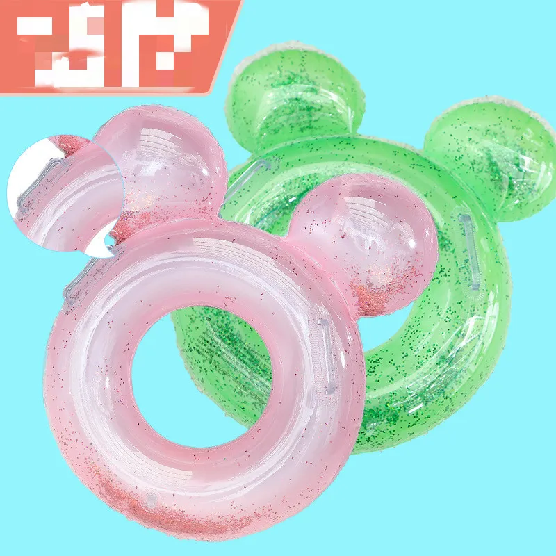 

Wholesale Price High Quality Animal Shaped Pink Sequins Swim Ring Kids Cat Head Rabbit Inflatable Baby Seat Swimming Rings