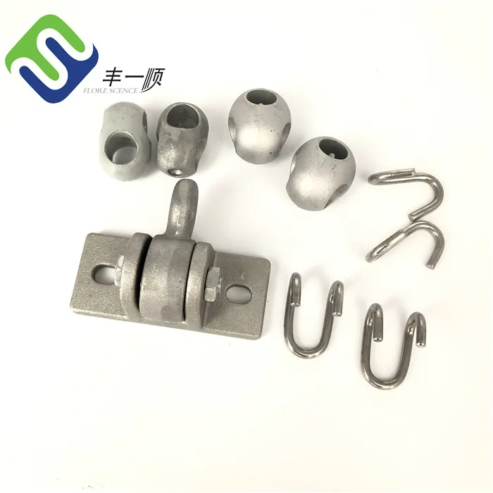 

Aluminum Coating Cross Connector Fittings, S/S rope accessories for Playground, Optional