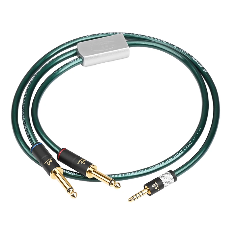 

ATAUDIO HiFi 4.4mm to dual 6.5mm Balanced audio cable male plug 6N OCC Earphone Cable For Headset Headphone