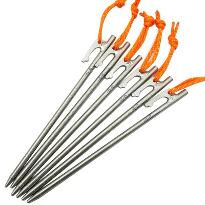 

Titanium alloy TC4 Tent peg Tent stake 7*200MM, Titanium prey