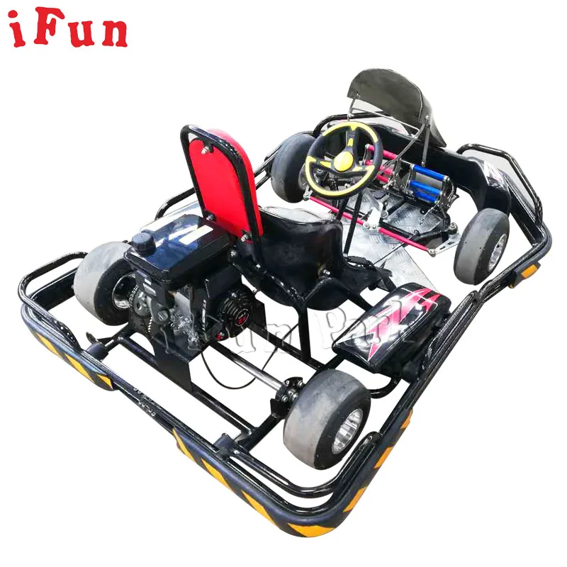 

Outdoor Sport Amusement Game Petrol Go Kart Fast Off Road Electric Gasoline Go Kart 200cc Mini Go Kart Racing for Kids, Red/black