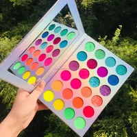 

Makeup Neon Color eye shadow private label with low MOQ Brighten Long Lasting Luminous 24color eyeshadow palette