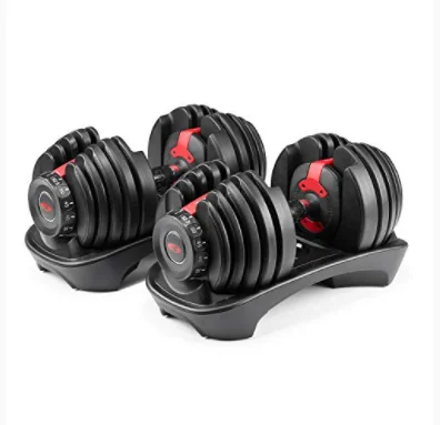 

24KG gym equipment 52.5LB dumbbell weights dumbbell set Adjustable Home Fitness Workout Exercise Training, Balck+red