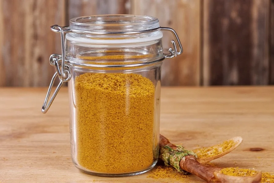 Jerk seasoning in a glass jar