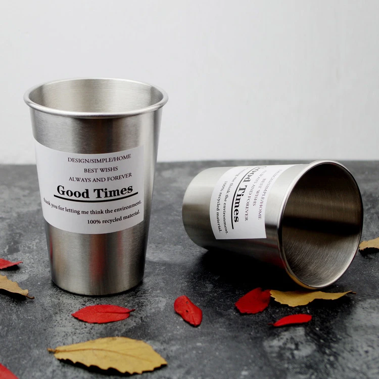 
Custom logo printing SS304 stainless steel tumbler beer cup 