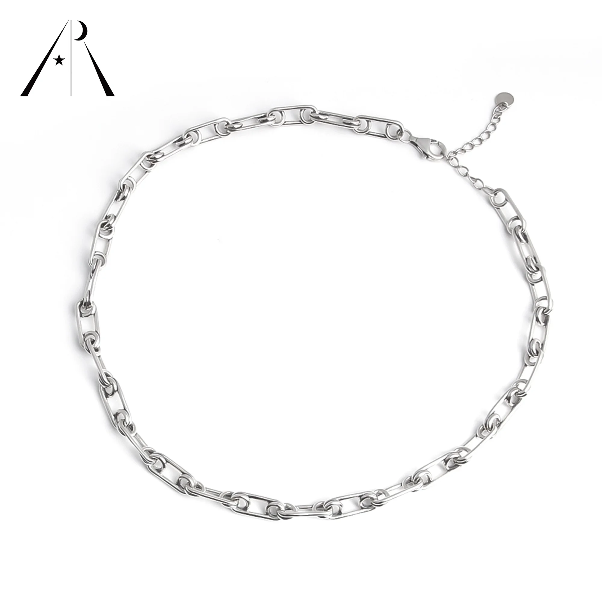 

925 sterling silver necklace female fashion personality geometric retro industrial style clavicle chain