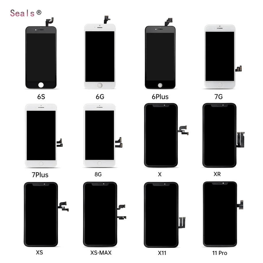 

mobile phone lcds for iphone X XR XS XS MAX 11 11pro 11 pro max ,mobile phones lcd screens display complete, Black/white