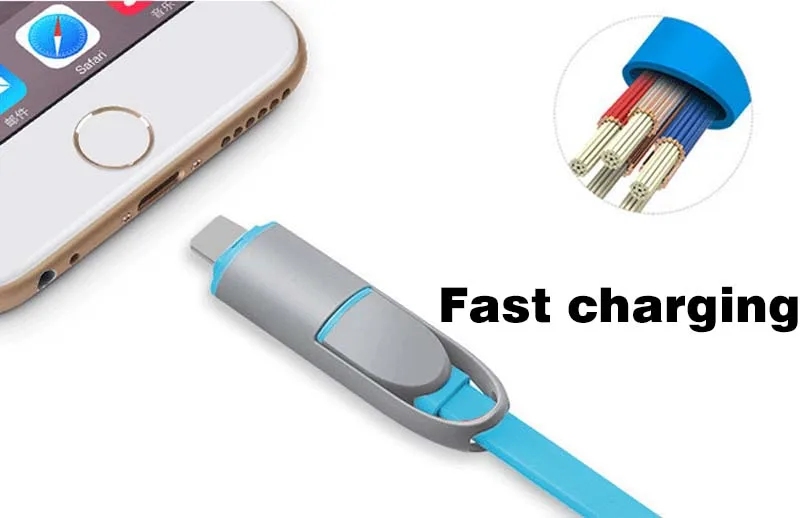 Factory directly 2 in 1 USB cable micro data cable OEM retractable usb cable - ANKUX.COM