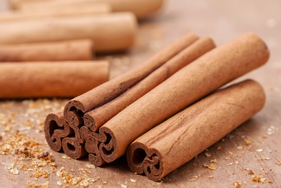 Close-up of cinnamon sticks in glass jar with steam rising, showing natural bark texture and reddish-brown color
