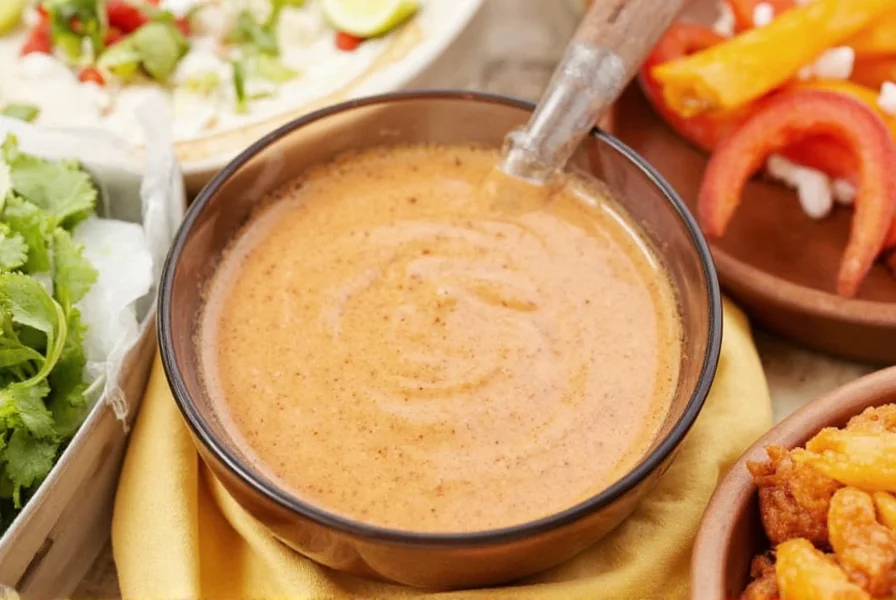 Ancho Chile Ranch Dressing in a glass jar on wooden table