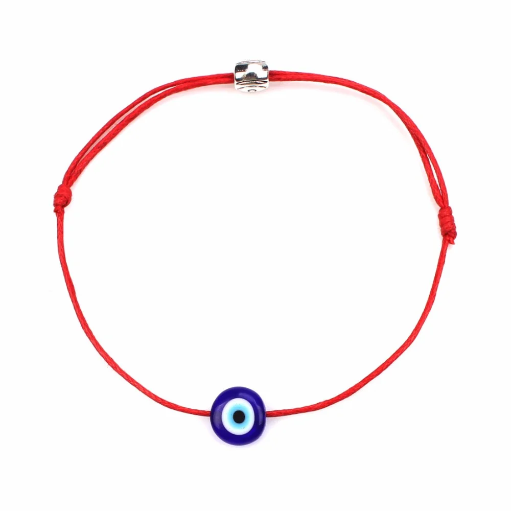 

Good Luck Friendship Couple Jewelry Red String knots Evil Eyes Round Glass Beads Charm Handmade Bracelets for Protection